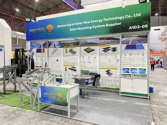 Egret Solar монтаждау кронштейні Solartech Indonesia 2026 көрмесінде жарқырайды